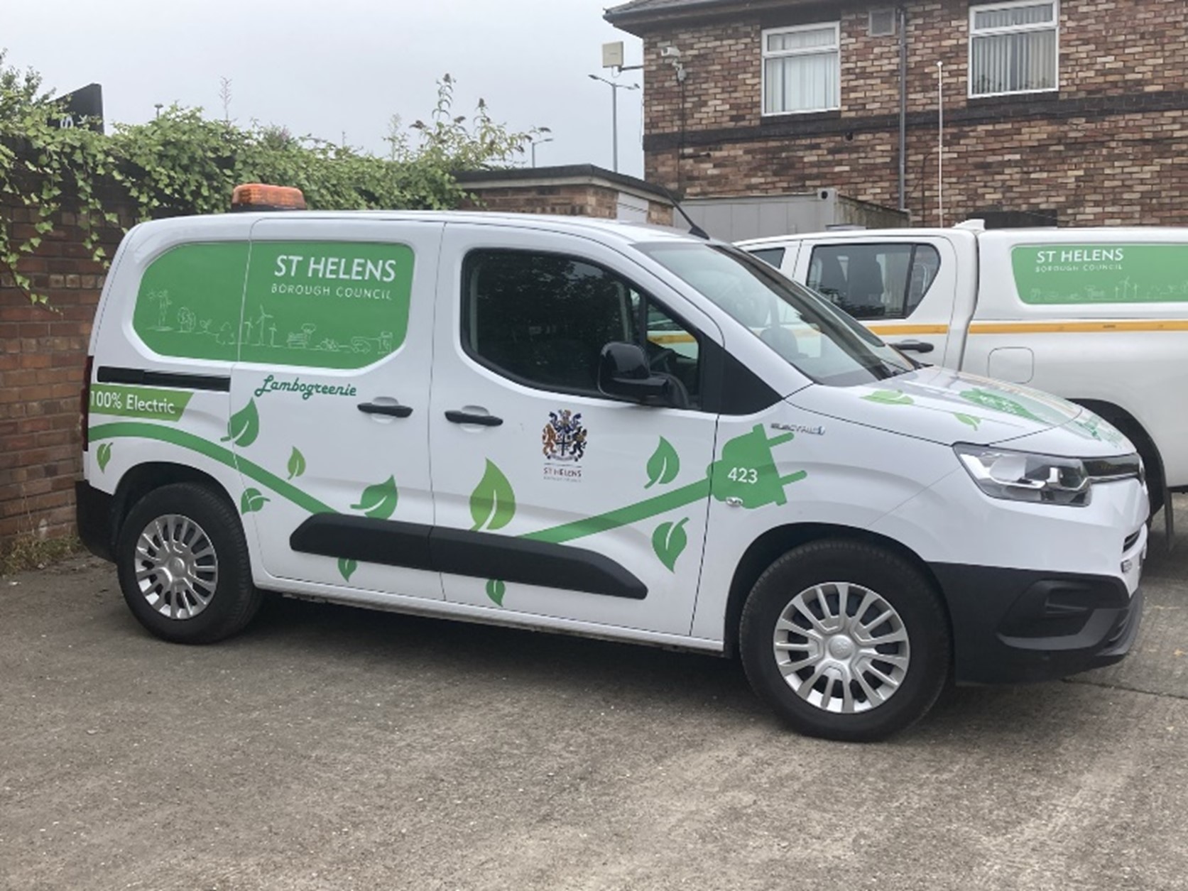 One of the electric vans added to the council's fleet